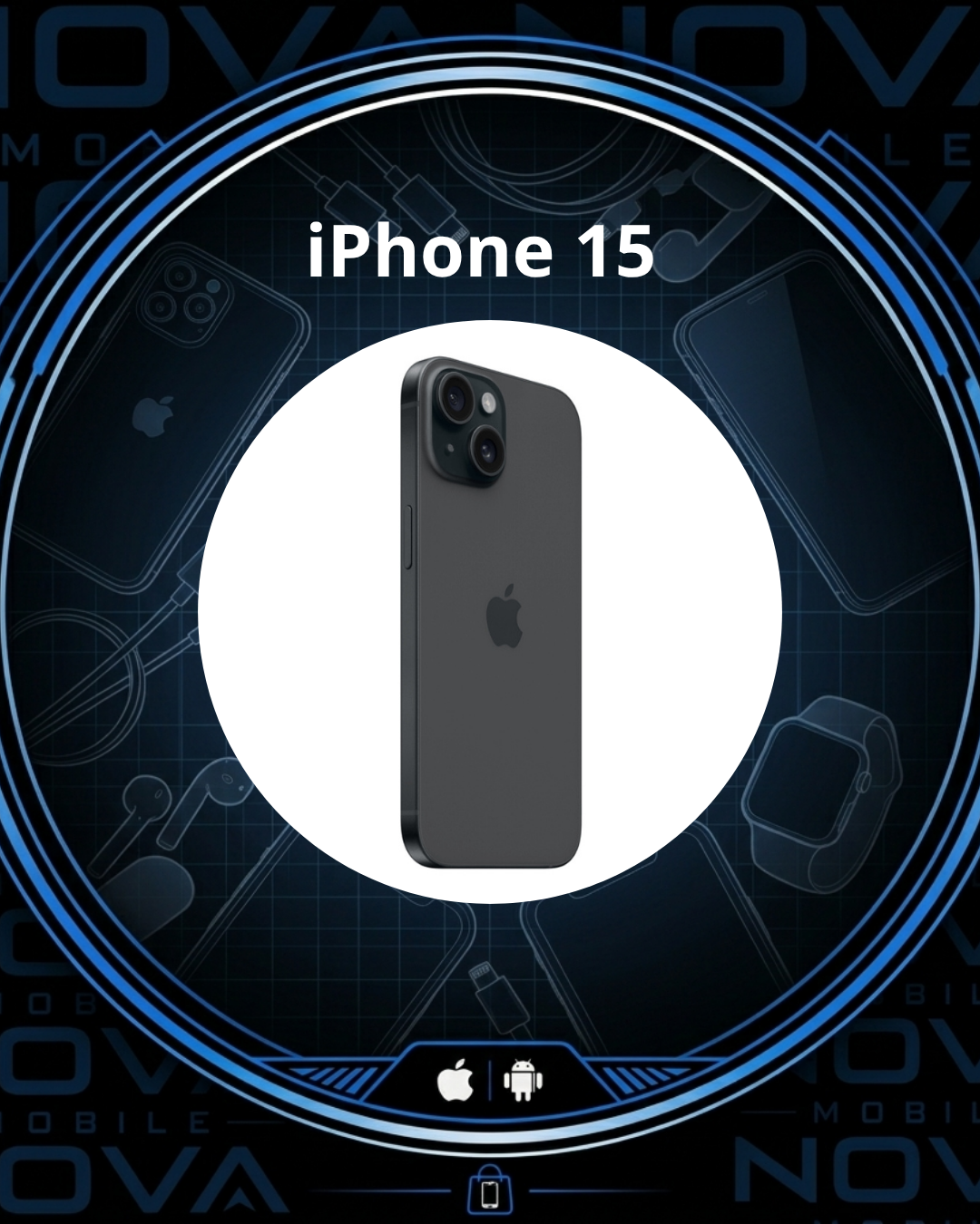 Apple iPhone 15 (128 GB / Negro) ¡¡OFERTA CYBERDAY!!
